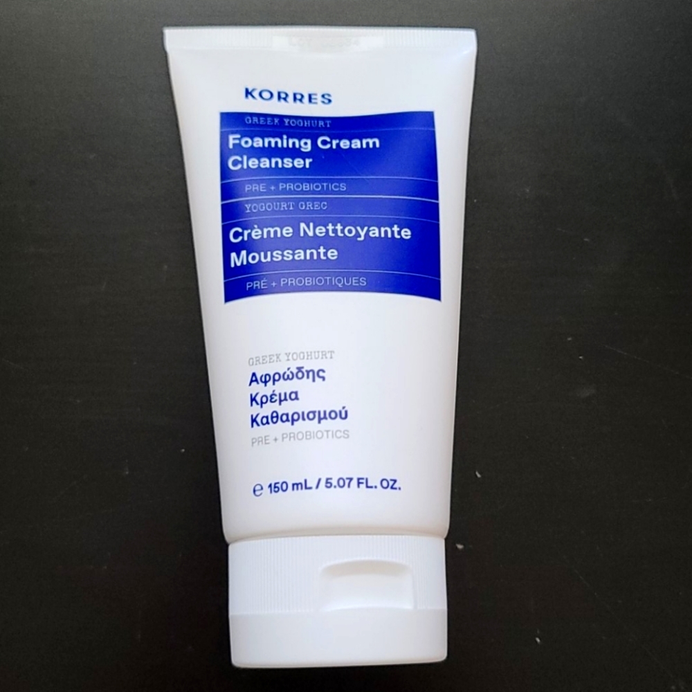 9/29 Korres foaming cream cleanser